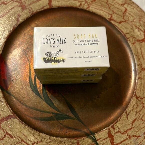 Men’s The Natural Co Goat’s Milk & Lemon Myrtle Moisturizing & Soothing x 3 100g - Picture 1 of 7